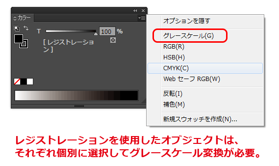 Illustratorでカラーをグレースケールに一括変換 印刷ナレッジノート